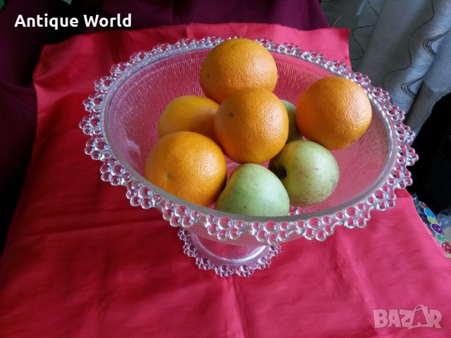 Огромна Шведска Купа ,Фрктиера Кристално Стъкло, снимка 5 - Антикварни и старинни предмети - 25220324