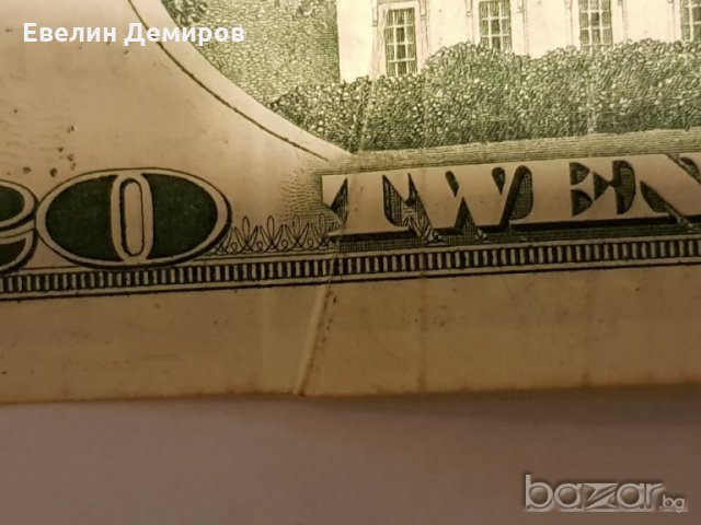 Много рядка 20 доларова банкнота с дефект при отпечатването, снимка 11 - Нумизматика и бонистика - 16138937