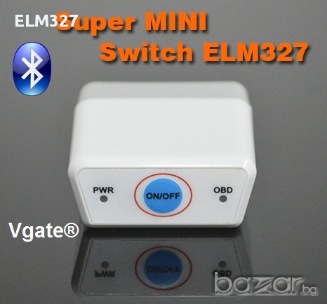 Super mini on/off Elm327 Obd2 - интерфейс за автомобилна диагностика