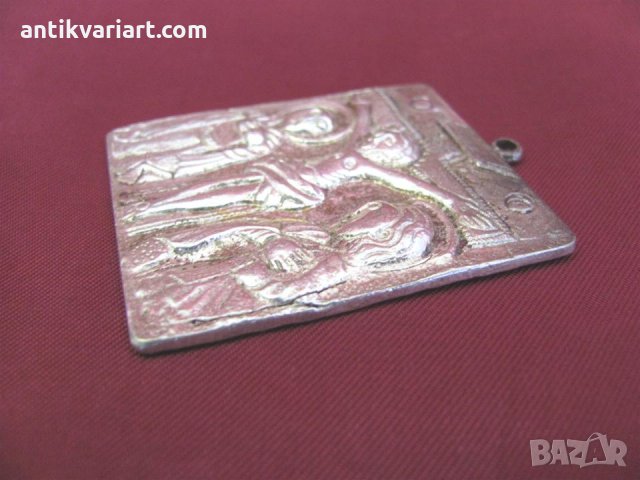 Стара Метална Мини Икона авторска маркирана, снимка 4 - Други - 25689132