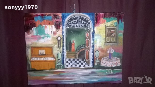 картина без рамка-каширано платно-маслени бои-10-40х30см, снимка 2 - Колекции - 21980945