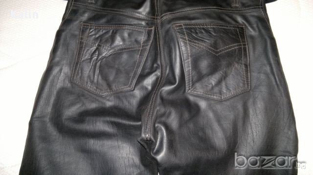 Великолепен кожен панталон - класически спортно елегантен модел, снимка 3 - Дънки - 11917057