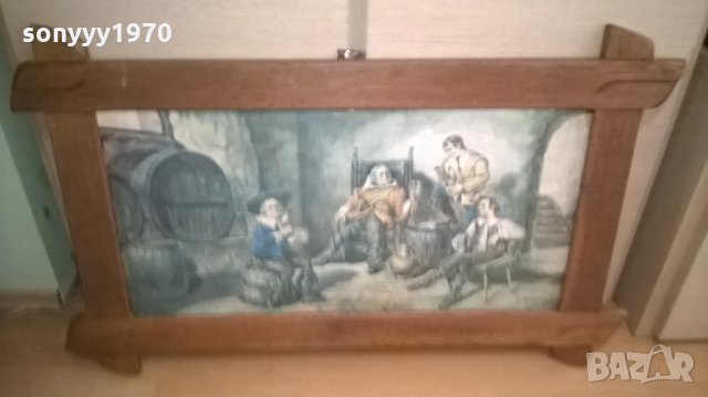картина-106х66см-дървена рамка-наздравица-внос германия, снимка 4 - Колекции - 25977299