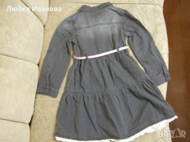 Детска дънкова рокля , снимка 2 - Детски рокли и поли - 23138956