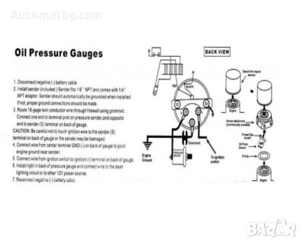 Уред за измерване на налягане на компресията / Boost meter – Бензин, снимка 3 - Аксесоари и консумативи - 23992211