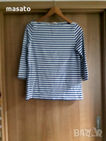 COS - раирана блуза/лодка деколте, снимка 3 - Блузи с дълъг ръкав и пуловери - 25292988