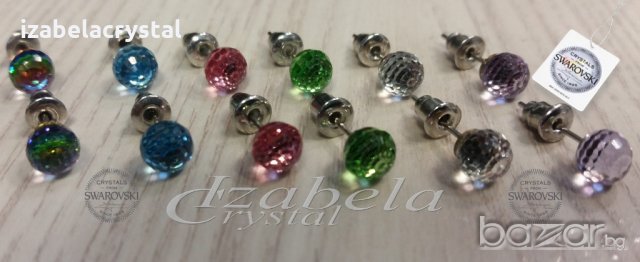 Обеци Сваровски с винтчета Crystals from SWAROVSKI®