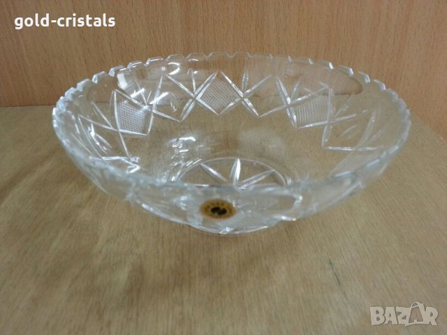 Стар български кристал купа фруктиера, снимка 13 - Антикварни и старинни предмети - 26113876