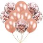 5 Балона Пълни с Конфети + 5 Цвят Розово Злато  ДАР ПТИЦА, снимка 1 - Кетъринг - 21910985