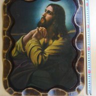 Пано дървено с апликация на Христос, снимка 3 - Други ценни предмети - 15035250