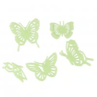 Светещи в тъмното пеперуди 8 бр. луминисцентни , фосфорни пеперуди , декорация стая, снимка 2 - Други - 26063497