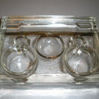 Стъклена мастилница, снимка 1 - Антикварни и старинни предмети - 19909737
