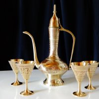 Месингови чаши с клетъчен емайл. , снимка 4 - Антикварни и старинни предмети - 23809614