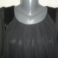 "Малка черна рокля" или туника / копринен сатен и органза / "ISL" Ив Сен Лоран, снимка 2 - Рокли - 18008668