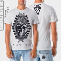 PHILIPP PLEIN FLORAL SKULL PRINT Мъжка Тениска size 46 (XS / S), снимка 1 - Тениски - 18667949