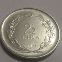 2 1/2  лири Турция 1976, снимка 1 - Нумизматика и бонистика - 23994528
