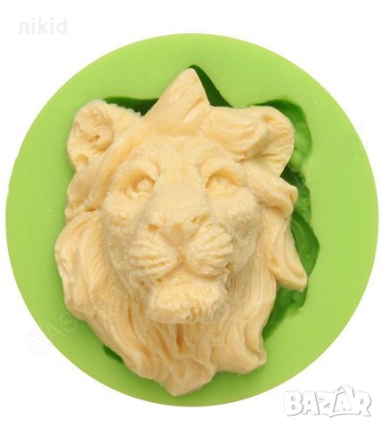 3D Глава лъв дълбок силиконов молд форма фондан украса торта декор гипс украса и др., снимка 1