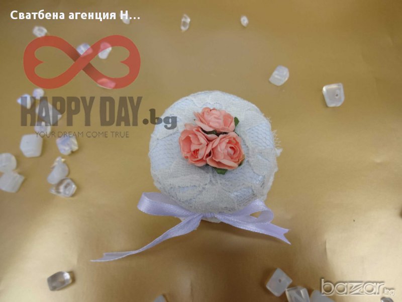 Сватбено подаръче за гостите - Бурканче с мед Лейс, снимка 1