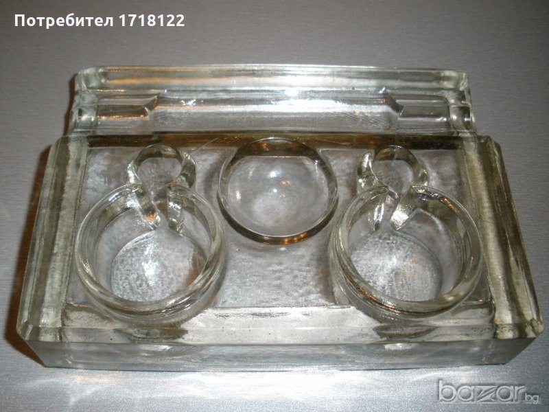 Стъклена мастилница, снимка 1