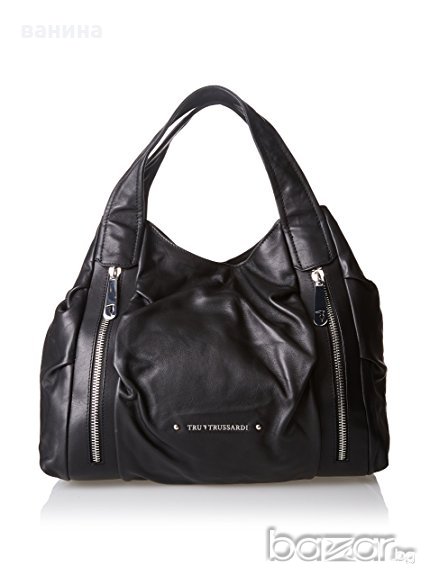 Оригинална TRU TRUSSARDI дамска чанта естествена кожа, снимка 1