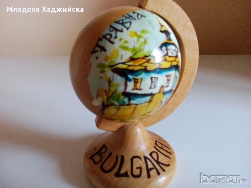 дървено глобусче, снимка 1
