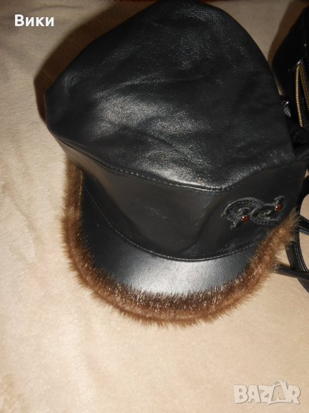 Koжена дамска шапка / каскет , снимка 1