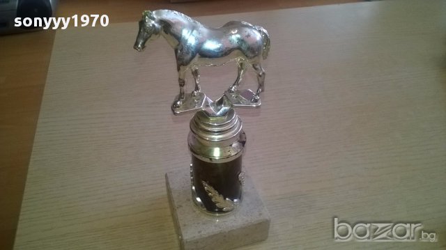 Кон-сувенир/награда-21х8х8см-внос швеицария, снимка 6 - Антикварни и старинни предмети - 17756530