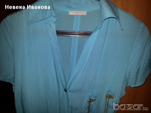 Дамска риза туника с къс ръкав и клин, снимка 5 - Ризи - 15007821