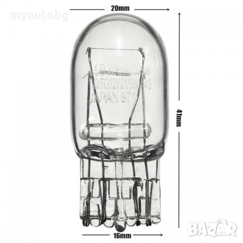 2 Автомобилни крушки тип  T20  дневни светлини DRL  12V  2 броя , снимка 2 - Аксесоари и консумативи - 23722209