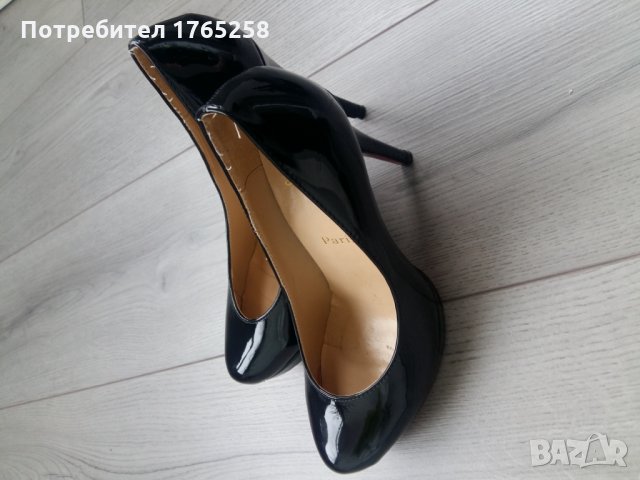 Официални италиански черни лачени обувки , снимка 3 - Дамски елегантни обувки - 24123459