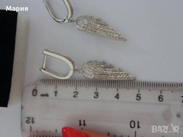 сребърен комплект "Ангелски криле", снимка 6 - Бижутерийни комплекти - 23528950