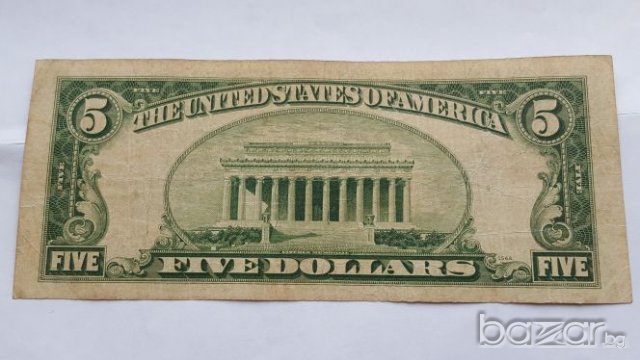 RARE $ 5 DOLLARS 1934-B  Low Issue, снимка 3 - Нумизматика и бонистика - 19845364