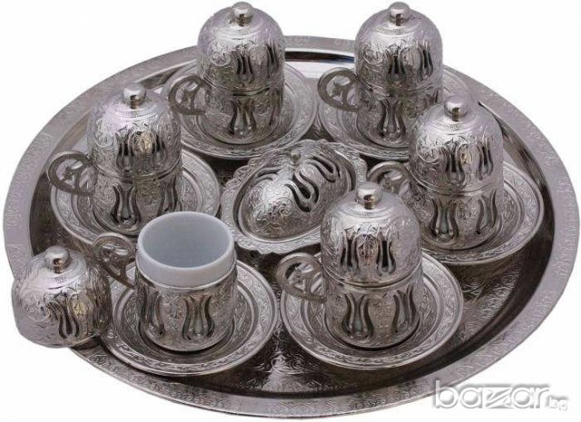 Комплект 6 бр. медни чаши за турско кафе, снимка 3 - Други стоки за дома - 7876508
