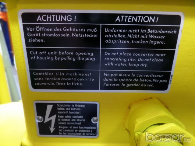 преобразовател на честота и напрежение WACKER, снимка 9 - Други машини и части - 8131194