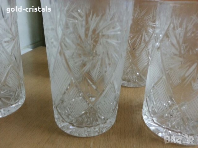 Кристални чаши руски кристал , снимка 2 - Антикварни и старинни предмети - 25663014