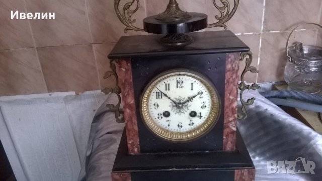 стар каминен часовник от края на 19 век, снимка 3 - Антикварни и старинни предмети - 21946432