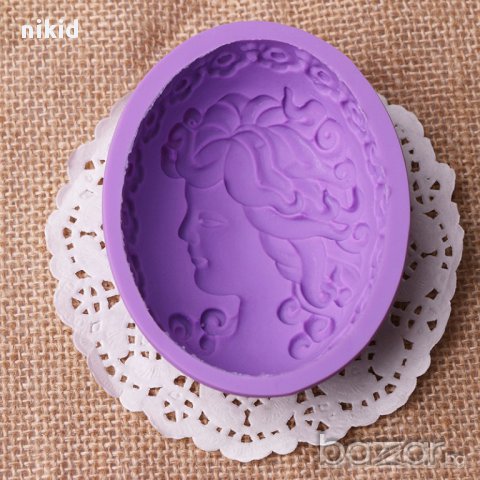 versace Версаче лице силиконова форма молд за декор украса торта фондан гипс сапун лед и др