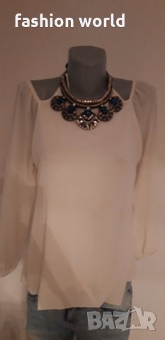 Дамска блуза с колие, снимка 2 - Блузи с дълъг ръкав и пуловери - 25114615