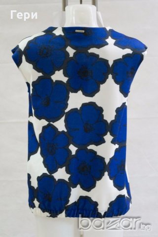 Бяла блуза на сини цветя марка Top Secret	, снимка 3 - Тениски - 18221256