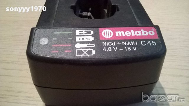 Metabo-зарядно за батерии за винтоверт-внос швеицария, снимка 4 - Винтоверти - 15468580
