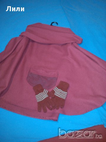 вълнено пончо + подарък ръкавици, снимка 4 - Палта, манта - 16493299