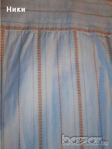 Памучна мъжка риза с къс ръкав - бяла на оранжево райе Xl - 43/44 разм, снимка 6 - Ризи - 11127545