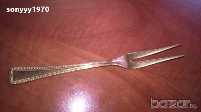Imperial 18/10-23/24 karat hartvergoldet-вилица 17см-внос швеицария, снимка 3 - Антикварни и старинни предмети - 17888641