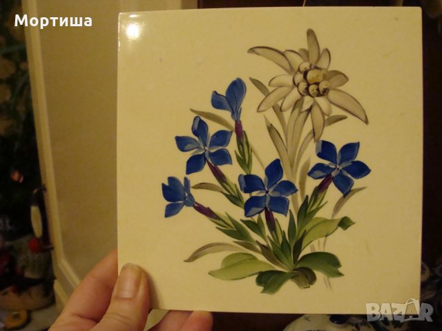 Ръчно рисувана порцеланова плочка , снимка 2 - Декорация за дома - 23882981