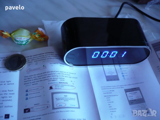часовник с мини WiFi камера, снимка 5 - Камери - 25540520