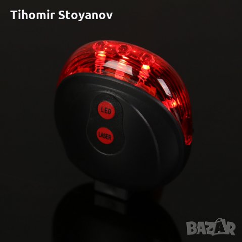 Заден стоп за колело велосипед 7 LED Лед светлина и 2 лазера водоустойчив, снимка 3 - Аксесоари за велосипеди - 24351338