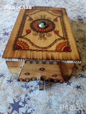 Българска стара дървена кутия, снимка 4 - Декорация за дома - 22522092