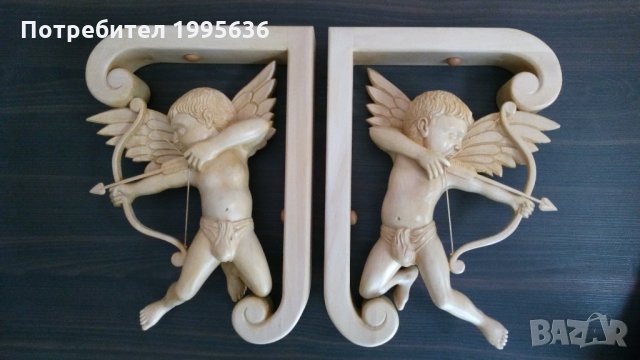 Дървена декорация Амурче, снимка 3 - Други - 22001658