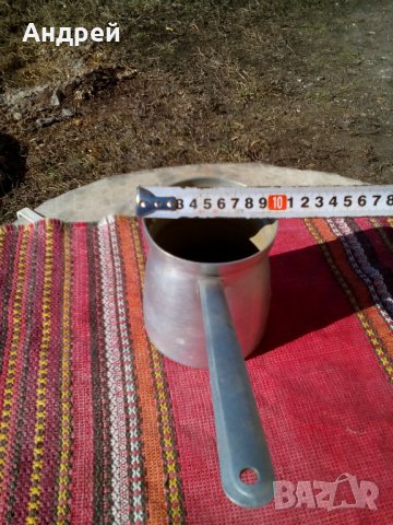 Старо алуминиево джезве, снимка 5 - Други ценни предмети - 24396094