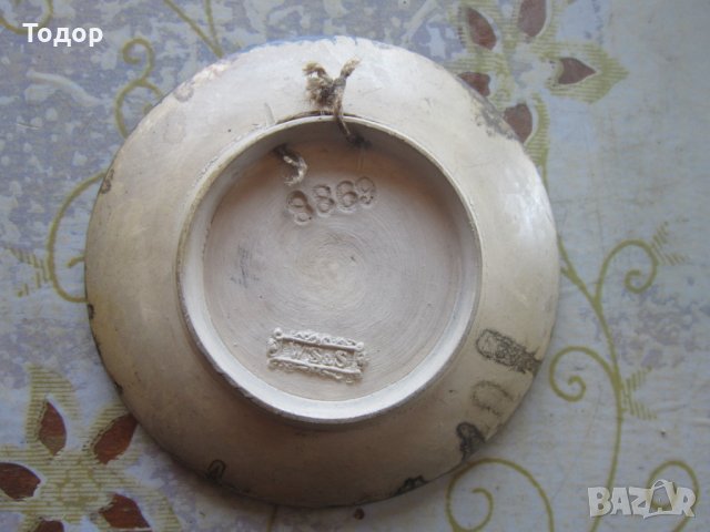 Уникална авторска глинен керамична чиния емайл маркировка, снимка 4 - Други - 25878865